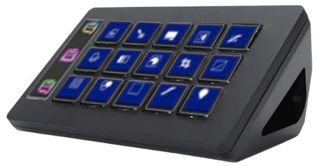 für 15 Makrotasten, Visuelle Tastatur, Benutzerdefinierte LCD Tastatur, für OBS, für Twitch, für YouTube und Andere Anwendungen und Software Zum Auslösen