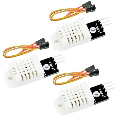 Temperatursensor Modul Binghe 3 Stück Digitale Sensor Digitale Temperatur und Luftfeuchtigkeitssensoren mit Chip und Kabel 3.3-5.5V Weiß Sensor kompatibel mit Arduino
