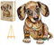 PASJO Holzpuzzle Erwachsene mit Hundemotiv 200 Teile 40x33,3 cm Geschenkidee für Kinder Hund Einzigartige Tierförmige Holz-Puzzle Creative Jigsaw aus Holz für Erwachsene