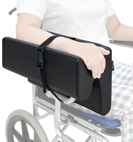 Mybow Soporte lateral para brazo de silla de ruedas, cojín de reposabrazos para silla de ruedas, cojín de cuña para posicionamiento, almohada para reposabrazos, coderas para ancianos y pacientes con