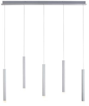 Just Light Esszimmerlampe Pendelleuchte Hängelampe Deckenleuchte LED 5-Flammig Weiß