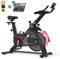 Decorcn Heimtrainer Fahrrad mit APP, Leises Ergometer Hometrainer mit Magnetischem Widerstand, Großem Tablet-Halter und Superweichem Sitz, Verbessertem LCD-Monitor, Bis 150KG