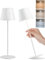 FUYO LED Tischlampe Kabellose 2er Set USB-C-Ladung Akku-Tischleuchte Outdoor mit Touch Stufenlos Dimmbar 2700K-6000K/3 Farben - für Wohnzimmer Schlafzimmer Balkon Garten Terrasse​​ (Weiß)