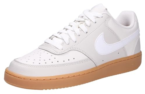 NIKE Damen W Court Vision LO Sneaker, Light Bone/White-Phantom-Gum Yellow, 40 EU