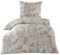 BaSaTex Mikrofaser Seersucker Bettwäsche Set - bügelfreie Microfaser Bettgarnitur Öko-Tex Zertifiziert - 135x200 cm + 80x80 cm - Design: Bird