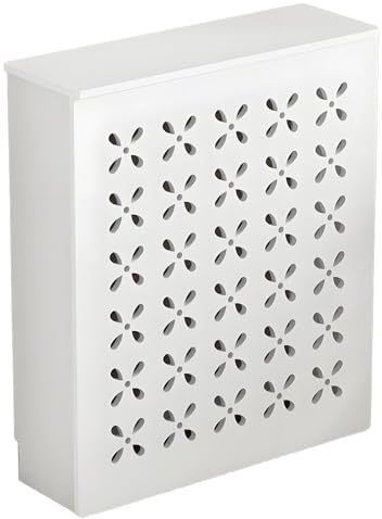 Heizkörperabdeckungen für Zuhause, Weiße Schrank Regal-Heizkörperverkleidung, Heizungsabdeckung Regal Dekoration für Wohnzimmer, Flur(60x70x15cm/24x28x6in)