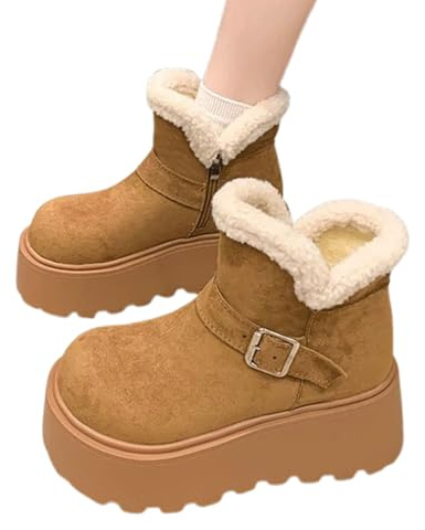 Scarpe Donna Eleganti Invernali Stivali Autunno Inverno Lunghi Anfibi con Tacco Scarponcini Pioggia Barefoot Imbottiti