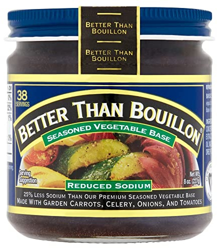 Superior Touch Better Than Bouillon reduced sodium vegetable base, 8-oz. glass.