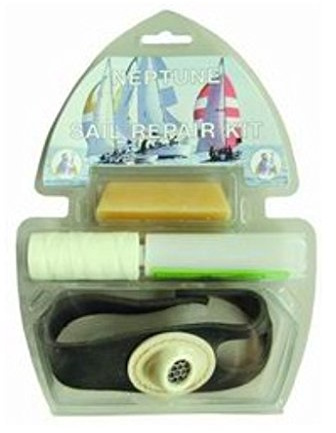 DES-Boots-Service Segel Reparatur Set Typ I (Segelmacherhandschuh, Nadeln, Garn, Wachs)