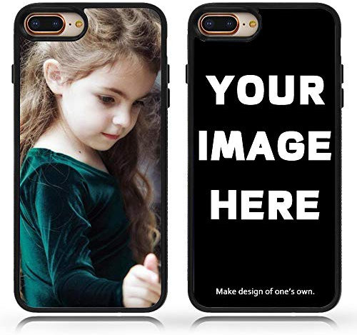 JH ANG Custom Case TPU Shock Absorbing Personalised Photo Phone case for iPhone 7P/8P black