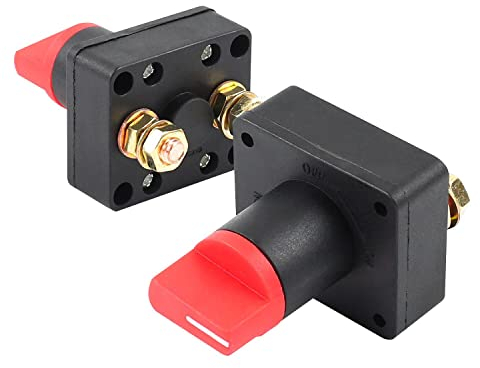 HOIIME 300A Batterieschalter Batterietrennschalter Cut Off Hauptschalter Kleine Battery Isolator Switch Zubehör für Boot Marine Elektrische kühlbox Auto(1 Stück)