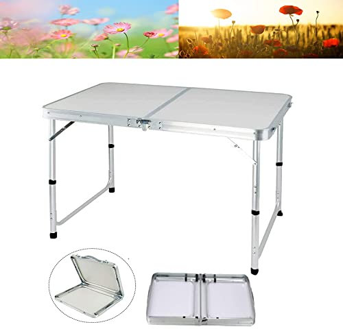 Laptop-Schreibtisch, Bett-Tablett, Tisch mit Griff, Aluminium, faltbar, tragbar, Picknicktisch, Notebook-Ständer, Tablet-Rille, Lesen für Couch, Sofa, Boden, ideal für Outdoor-Picknick