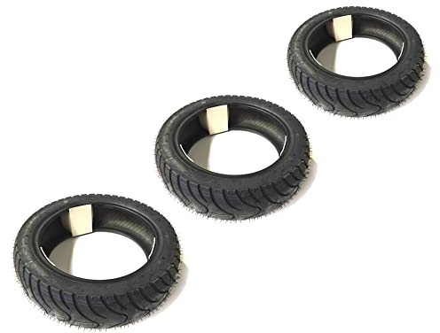 3X Sommerreifen Set 100/90-10 Zoll passend für Piaggio Ape 50 TM ZAPC, Markenreifen mit sportlichem Straßenprofil