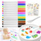 QETRABONE 12-Color Magical Water Painting Pen, Painting Floating Water Pens Bath Colouring Pens for Kids,Erasable Doodle Markers Pen Watercolor Pen Set, Improve Drawing and Imagination (with Spoon)