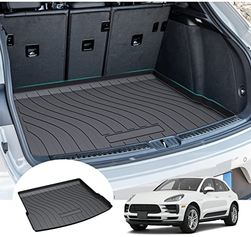 GAFAT Kompatibel mit Porsche Macan 2015-2023 2024 Kofferraummatte, Macan Kofferraumwanne Antirutschmatten Macan Matten TPE Original 3D Scanner, Macan zubehör