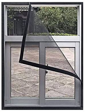 Insektenschutzgitter für Fenster 110x135cm(43.3x53.1in) faltbar, kein Bohren erforderlich, selbstklebend, für alle Arten von Fenstern geeignet Schwarz