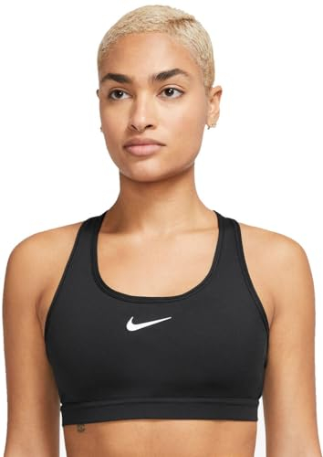 Nike Damen Swoosh SPT T-Shirt, Schwarz/Weiß, M