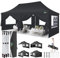 COBIZI Tonnelle Pliable 3x6m, Tonnelle de Jardin 3x6m, Étanche et Stable - avec 6 Panneaux latéraux, UV50+, Toit surélevé et Sac de Transport - pour Jardin, fête, Festival, Mariage