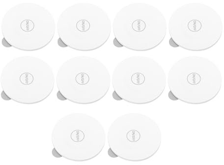 Oumefar sous-Verres Lumineux, Paquet de 10 sous-Verres LED pour Boissons de Mariage (Blanc 6cm)