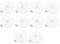 Oumefar sous-Verres Lumineux, Paquet de 10 sous-Verres LED pour Boissons de Mariage (Blanc 6cm)