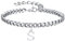 XUANPAI Armband Herren Silber mit Buchstaben Edelstahl - Herren Armband Panzerkette Armbänder für Herren A-Z Buchstabe Vatertagsgeschenk Geschenk für Ihn DAD Sohn Freund Ehemann Bruder