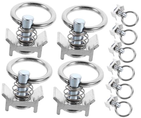 SOLUSTRE 10stücke Teiliges Befestigungsset Mit O-ring Und Feder Verzinkter Single Bolt Fitting Schiene Spanngurt Verbindung Einsetzbar Für Lagersysteme Und Truck-betten