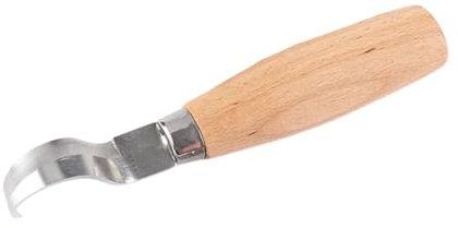 High Carbon Steel Spoon Hook Carving Cutter with Ergonomic Wood Handle Suitable for Woodcut Furniture Art Making