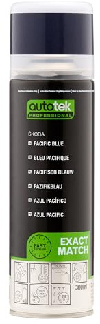 Autotek Professional Exact Match Car Spray Paint - Skoda Pacific Blue Aerosol Spray 300ml