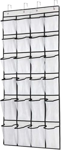 HENGBIRD Organizador de Zapatos, Estanteria Puerta Colgante Plegable Organizador Colgante con 24 Bolsillos, Ahorra Espacio Organizadors para Dormitorios y Cuartos de Baño
