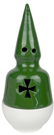 HISPACERAMICA Incensario Semana Santa | Incensario Nazareno de Cerámica | Fabricado en España (Verde y Blanco)