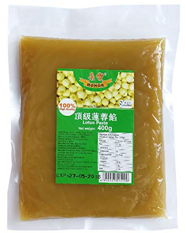 Honor Assorted Paste | Authentic Sweet Filling for Mooncakes, Pastries & Desserts | 400g-500g (Lotus Paste 400g)