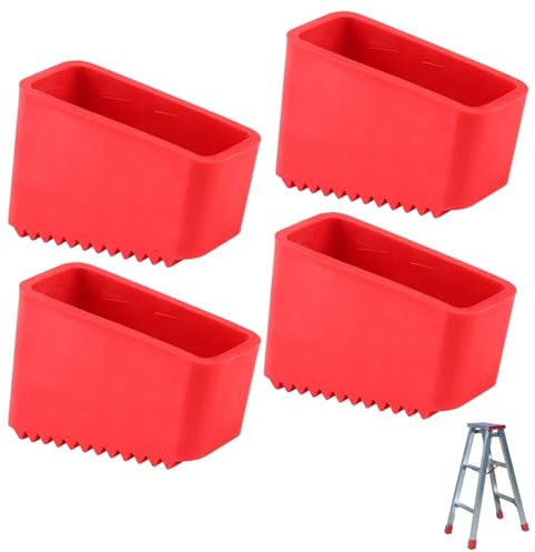 JJiaoLinin Embout Escabeau,4 Pièces Couvre Pieds D'échelle, Patin Echelle de Remplacement, 50x20 mm Pieds D'échelle en Caoutchouc Embout pour Les Échelles Pliantes des Travailleurs à Domicile