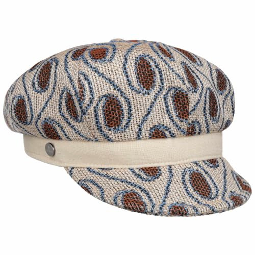 LIERYS Benita Schirmmütze Ballonmütze Punkte Made in Italy Damen Frühling Sommer beige-blau One Size