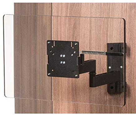 Caratec Flex CFW304AS TV-Wandhalter mit 3 Drehpunkten, schwarz, verriegelbarer Wandhalter somit ideal auch für Wohnwagen und Wohnmobile