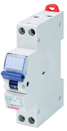 GEWISS DISJONTORE MAGNETOTERMICO - MTC 45-1P+N Curva C 16A - 4500A/6kA - 1 MODULO - NEUTRO A SINISTRA