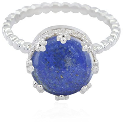 schöner Edelstein runden Cabochon Prehnit Ring - Sterling Silber grünen Prehnit schönen Edelstein Ring - guter Schmuck meistverkaufte Artikel Geschenk für Mutter personalisiert