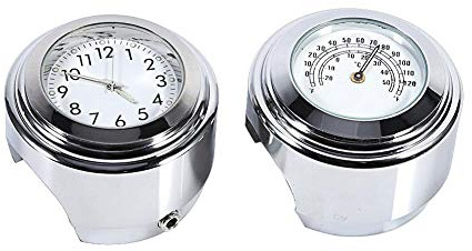 Motorrad Lenkeruhr Chrom - Lenkerhalterung Mit Rundem Zifferblatt