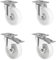 CASCOO SETSPTP200N0N0R1W Rollensatz 2 Lenkrollen-, 2 mit Feststeller, Polyamid, Durchmesser 200 mm, Transportrollen, Kunststoff, Rollenlager, Traglast 900 kg (4-er Pack)