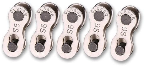 Demeras Bike Chain Links 5 Pairs Heavy Duty Bike Quick Release Chain Mater Link Magic Joint Connector for 8/9/10 Speed (9 Speed)