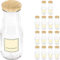 GIESSLE 15 leere Glasflaschen mit Metalldeckel in HOLZOPTIK 250ml Flasche Milchflasche Saftflasche klein