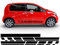 Auto-Dress Seitenstreifen Aufkleber Set/Dekor passend für Seat MII - Motiv: FR Line (111M Black Matt)