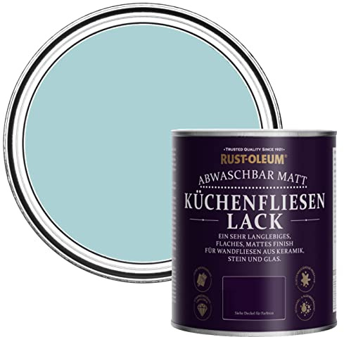 Rust-Oleum abwaschbare Küchenfliesenlack in blau mit Matt Finish - Inselblau 750ML