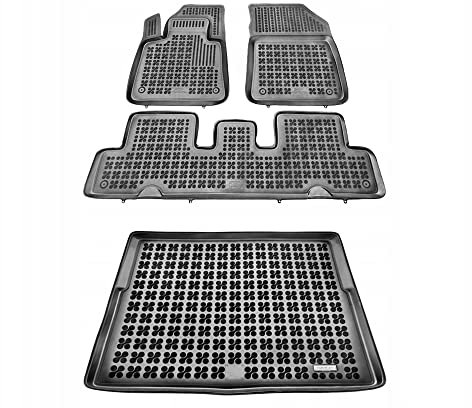 MatsMore Satz Gummifußmatten und Kofferraummatten für Citroen C4 PICASSO II 2013-2018, Citroen C4 SPACETOURER ab 2018 Erleben Sie eine neue Dimension des Reisens mit dem Anti-Rutsch-Automatten-Set - A