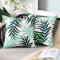 MIULEE Outdoor Kissenbezug Wasserdicht Kissen Wasserfest Dekorative Kissenbezüge Blattmuster Sofakissen Zierkissen Dekokissen für Garten Sofa Couch Wohnzimmer Schlafzimmer 2er Set 45x45 cm Dunkelgrün