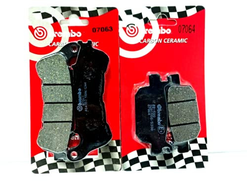 KIT PASTIGLIE FRENO ANTERIORI POSTERIORI CARBON CERAMIC BREMBO SH 300 2007 2008 2009 2010 2011 2012 2013 2014 SH 125 150 2009 2010 2011