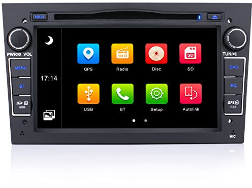 iFreGo 7 Zoll 2 Din Autolink Autoradio DVD CD Player GPS Navigation FM AM Radio Bluetooth USB SD und SWC,7 Farben Radio Für Opel Astra,Corsa,Vectra,Zafira,Antara,Meriva,Vivaro