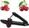 Kirschentkerner Kirschkernentferner, Kirschentsteiner Obst Cherry pitter Remover Olive Corer Entfernen Pit Samen Gadget Stoner, Edelstahl Kirschentsteiner für Schnell Entfernen Früchtsteinen,Schwarz