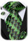 Hi-Tie Herren Weihnachtskrawatte Set Krawatte Einstecktuch Manschettenknöpfe Set Match Rentier Schneeflocke Xmas Baum Muster für Hochzeit Prom,Schwarzgrüner Weihnachtsbaum