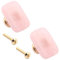PILYON Cupboard Handles2Pcs Ore Rose Quartz Brass Drawer Knobs and Handles Cabinet Door Chest Knobs Rose Quartz Length35mm