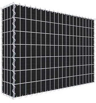 Begrünte Gabione mit Vlies 100 cm x 70 cm x 20 cm (L x H x T), Maschenweite 5 cm x 10 cm, Spirale